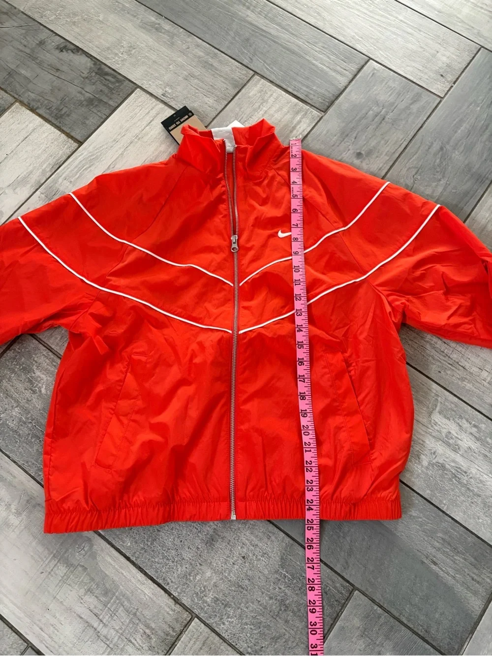 Nike orange Windrunner Women's Loose UV Woven Full-Zip Jacket sz M